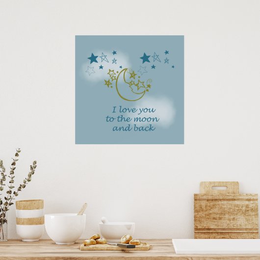 Moon en Terug Poster (Keuken)