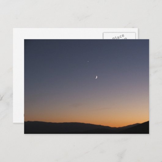 Moon en Venus Briefkaart (Voorkant / Achterkant)