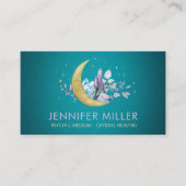 Moon en Waterverf Kristal Visitekaartje (Voorkant)