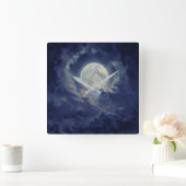 Moon - Ethereal Art Design Vierkante Klok (Huis)