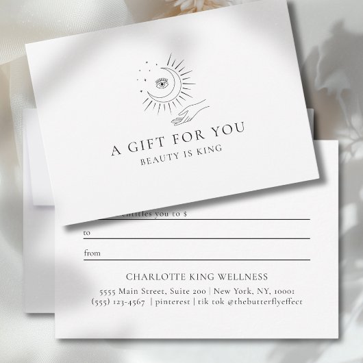 MOON EYE HAND STARS BUSINESS GIFT CERTIFICATE
