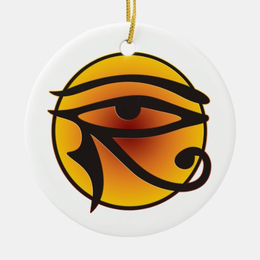 Moon Eye of Horus Keramisch Ornament (Voorkant)