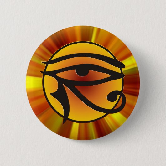 Moon Eye of Horus Ronde Button 5,7 Cm (Voorkant)