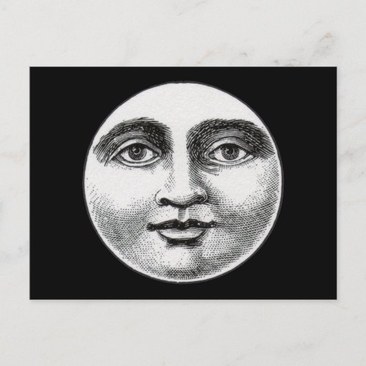 Moon Face Briefkaart (Voorkant)