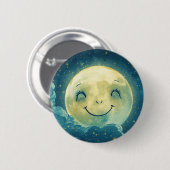 Moon Face Button Pin (Voorkant /achterkant)
