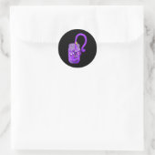 Moon Face Cat Nap - Schattigee kat Ronde Sticker (Tas)