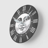  Moon Face in Chalk White Ronde Klok (Hoek)