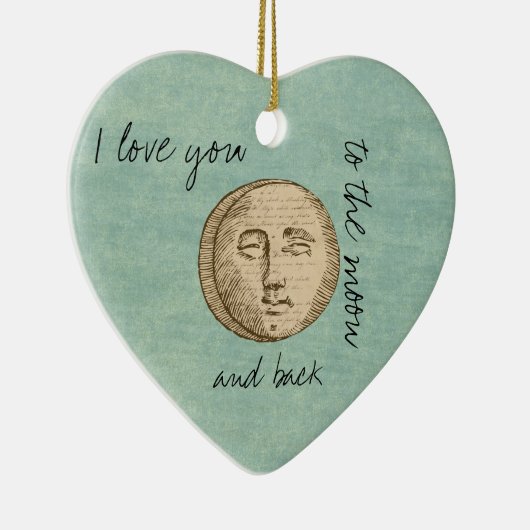 Moon Face Keramisch Ornament (Rechts)