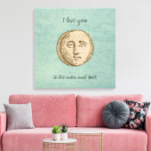 Moon Face Love Canvas Afdruk (Insitu (Woonkamer))