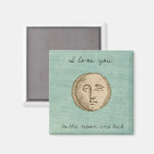 Moon Face Love Magneet (Voorkant / Achterkant)