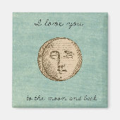 Moon Face Love Magneet (Voorkant)