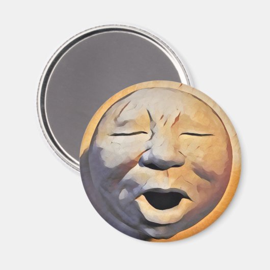 Moon Face Magnet (Voorkant / Achterkant)