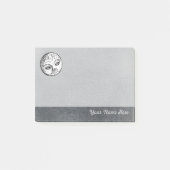 Moon Face op Grey Post it Note (Voorkant)