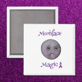 Moon Face paarse lint lupus Magneet