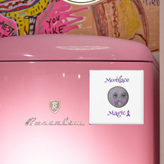 Moon Face paarse lint lupus Magneet