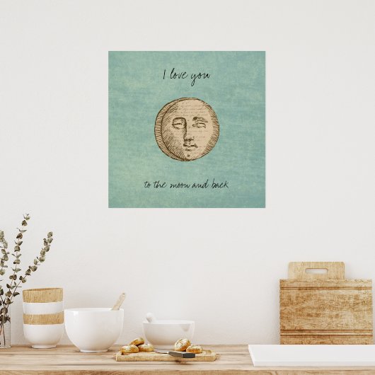 Moon Face Poster (Keuken)