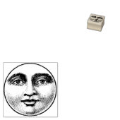 Moon Face Rubberstempel (Gestempeld)