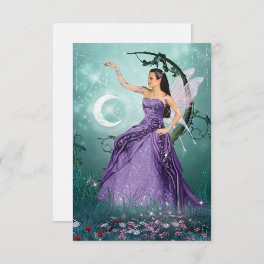 Moon Fairy Bedankkaart (Voorkant / Achterkant)