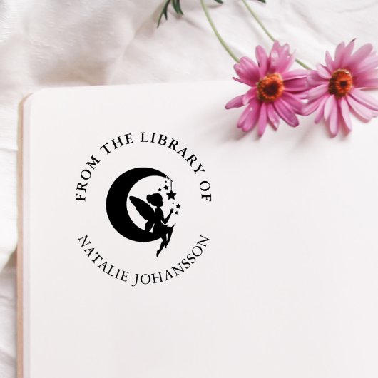 Moon Fairy From The Library Of Custom Book Rubberstempel