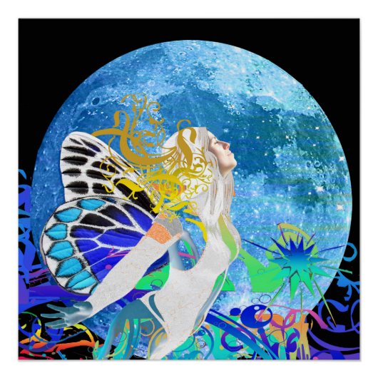 Moon Fairy Glossy Poster (Voorkant)