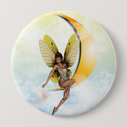 Moon Fairy Ronde Button 4,0 Cm (Voorkant)