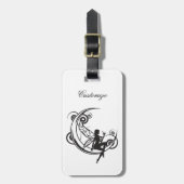 Moon Fairy Silhouette Thunder_Cove Bagagelabel (Voorkant verticaal)