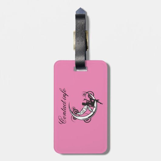 Moon Fairy Silhouette Thunder_Cove Bagagelabel (Achterkant verticaal)