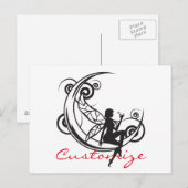 Moon Fairy Silhouette Thunder_Cove Briefkaart (Voorkant / Achterkant)
