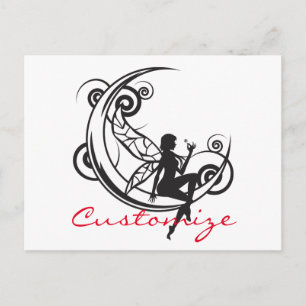 Moon Fairy Silhouette Thunder_Cove Briefkaart