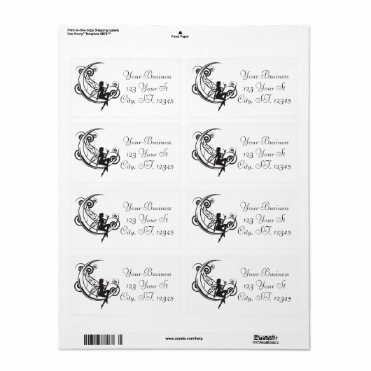 Moon Fairy Silhouette Thunder_Cove Etiket (Full Sheet)