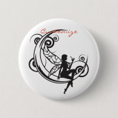Moon Fairy Silhouette Thunder_Cove Ronde Button 5,7 Cm (Voorkant)