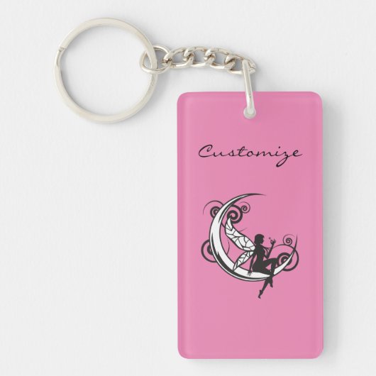 Moon Fairy Silhouette Thunder_Cove Sleutelhanger (Voorkant)