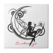 Moon Fairy Silhouette Thunder_Cove Tegeltje (Voorkant)