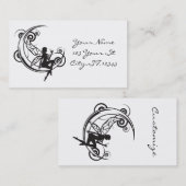 Moon Fairy Silhouette Thunder_Cove Visitekaartje (Voorkant / Achterkant)