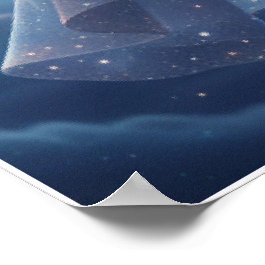 Moon Fairy Starry Night Art Poster (Hoek)