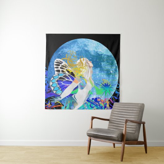 Moon Fairy Tapestry Wandkleed (In situ)