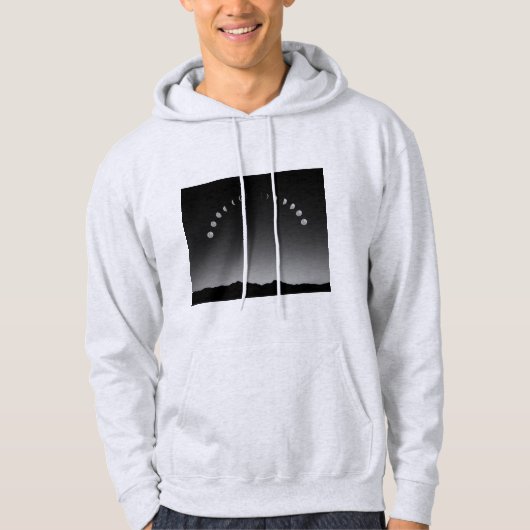 Moon fase hoodies, monochrome stijl. hoodie (Voorkant)