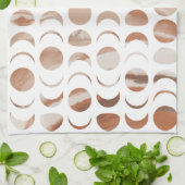 Moon Fasen geverfd marmer zien er goud uit en crèm Theedoek (Gevouwen)