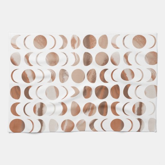 Moon Fasen geverfd marmer zien er goud uit en crèm Theedoek (Horizontaal)