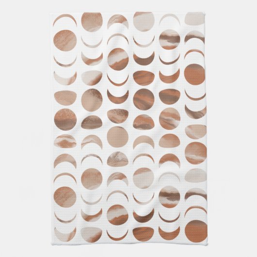 Moon Fasen geverfd marmer zien er goud uit en crèm Theedoek (Verticaal)