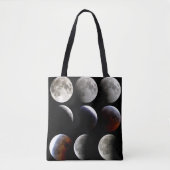 Moon Fasen Pagan Wiccan Ritueel Altaar Canvas tas (Voorkant)