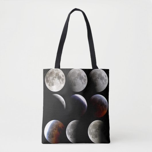Moon Fasen Pagan Wiccan Ritueel Altaar Canvas tas (Voorkant)