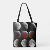 Moon Fasen Pagan Wiccan Ritueel Altaar Canvas tas (Achterkant)