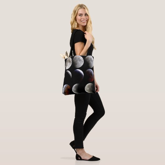 Moon Fasen Pagan Wiccan Ritueel Altaar Canvas tas (Op model)
