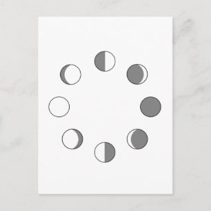 MOON FASES BRIEFKAART