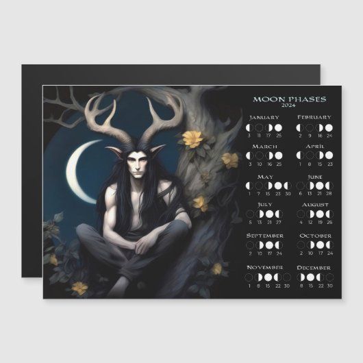 Moon Faun magnetische kaart (Voorkant / Achterkant)