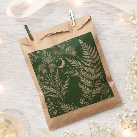 Moon Fern Botanical Favor Bags Bedankzakje (Geknipt)