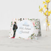 Moon Festival Chinese herfst Festival Greep Kaart (Gele Bloem)