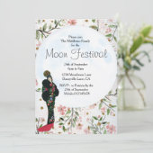 Moon Festival Chinese herfst uitnodiging (Staand voorkant)