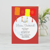 Moon Festival Chinese herfst uitnodiging (Staand voorkant)